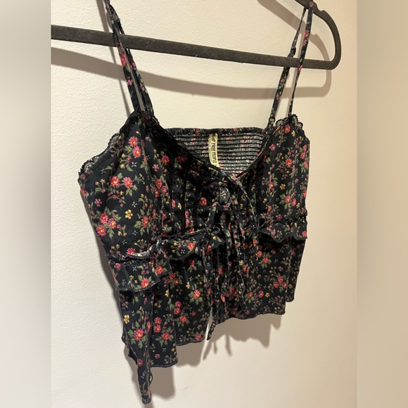 Free people ruffled lace up cami size small - Picture 3 of 5